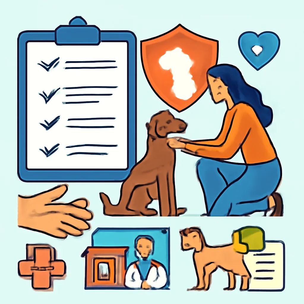 Pet Insurance for Rescue Dogs page mid-section image showing coverage review and policy comparison details