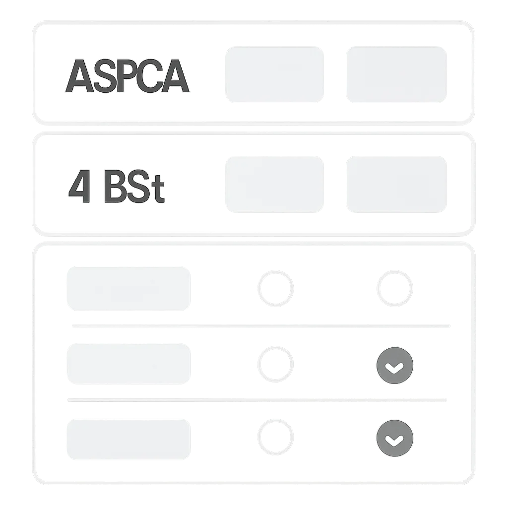ASPCA vs Pets Best page mid-section image showing coverage review and policy comparison details