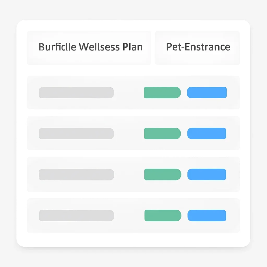 Banfield Wellness Plan vs Pet Insurance page mid-section image showing coverage review and policy comparison details