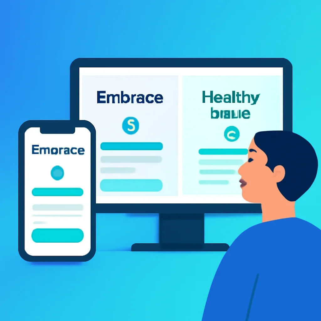 Embrace vs Healthy Paws page call-to-action image showing a pet owner moving forward with quote comparison