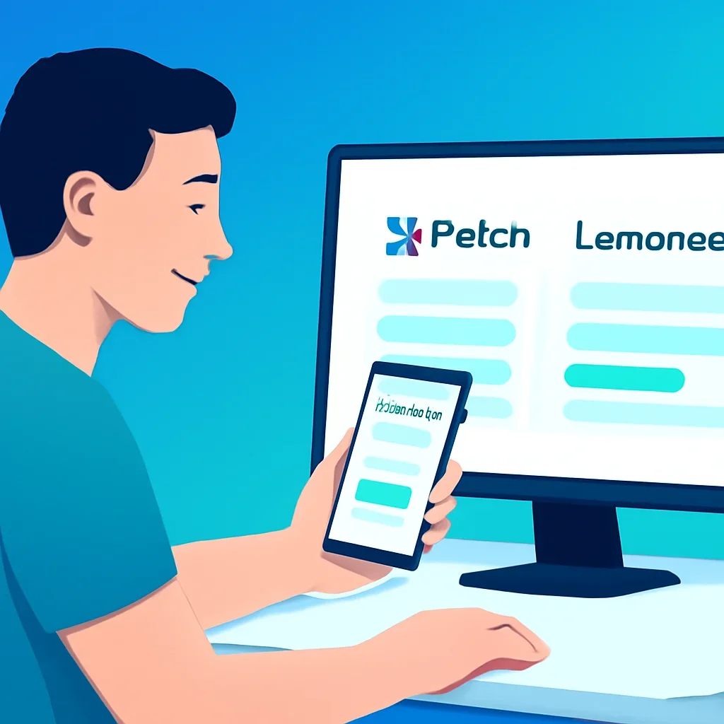 Fetch vs Lemonade page call-to-action image showing a pet owner moving forward with quote comparison