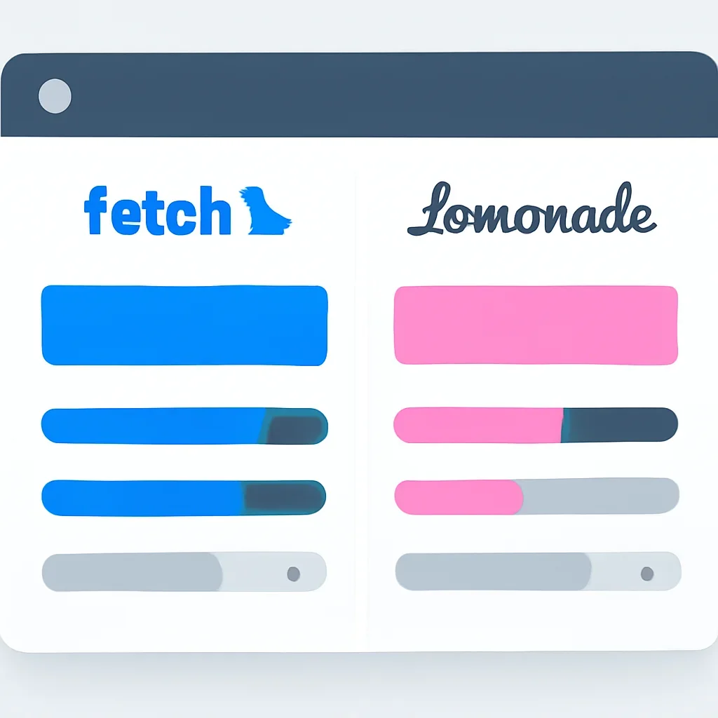Fetch vs Lemonade page mid-section image showing coverage review and policy comparison details