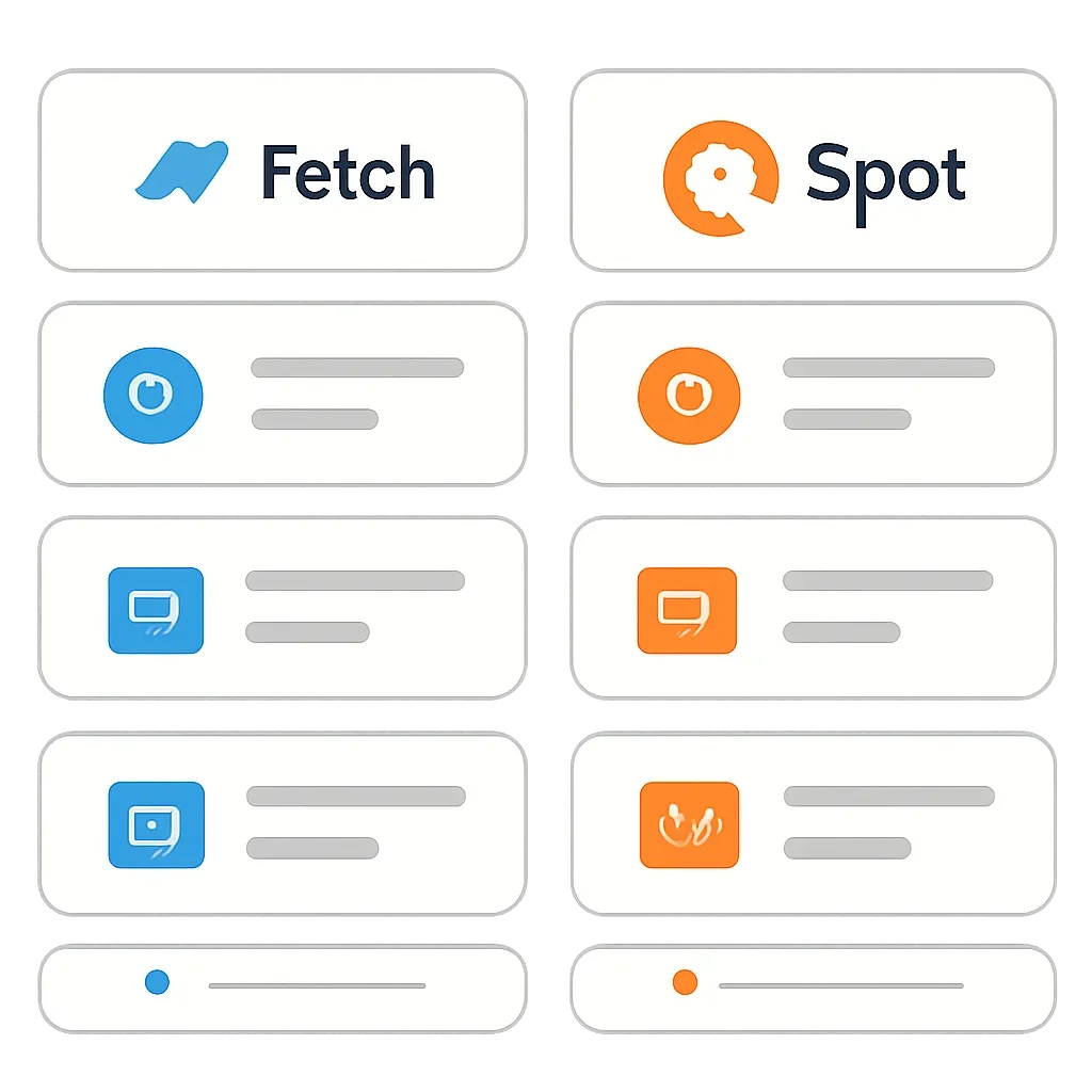 Fetch vs Spot page mid-section image showing coverage review and policy comparison details