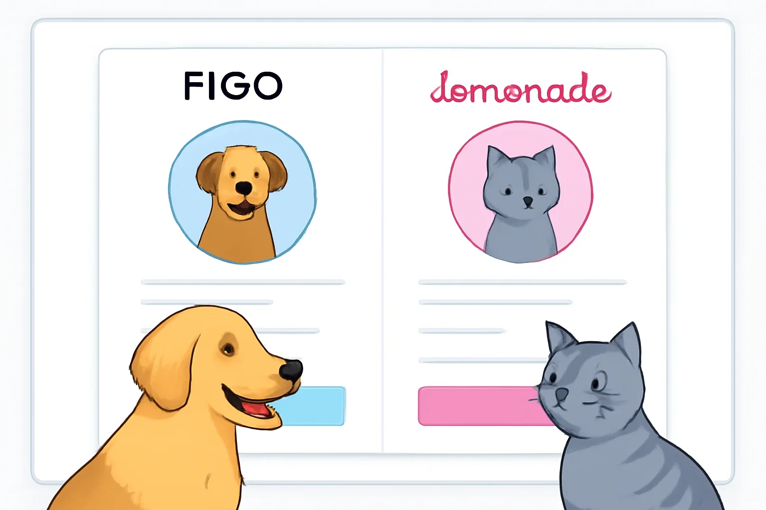 Figo vs Lemonade page hero image showing pet insurance planning and comparison guidance