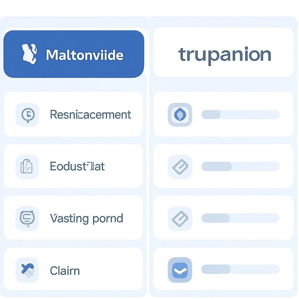 Nationwide vs Trupanion page mid-section image showing coverage review and policy comparison details