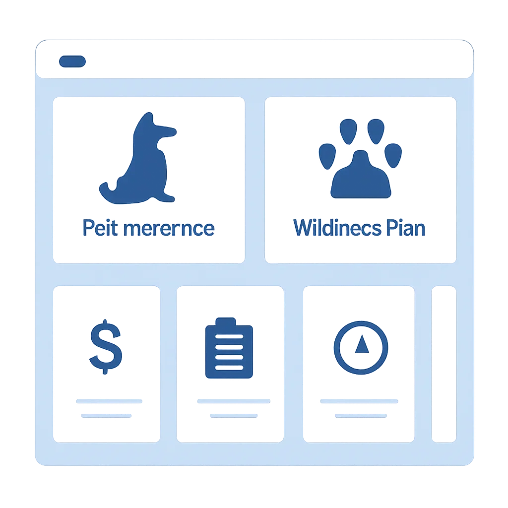 Pet Insurance vs Wellness Plan page mid-section image showing coverage review and policy comparison details