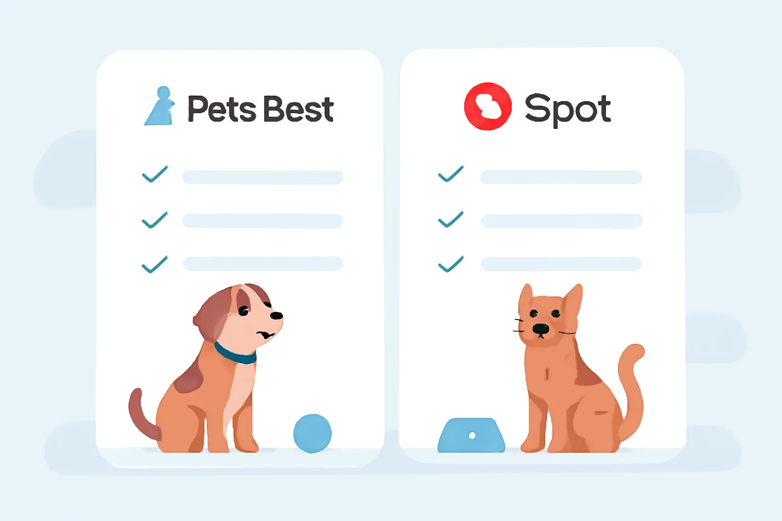 Pets Best vs Spot page hero image showing pet insurance planning and comparison guidance