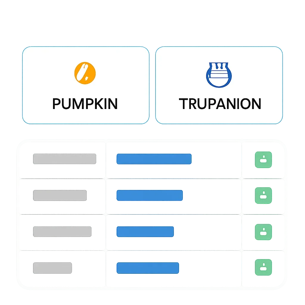 Pumpkin vs Trupanion page mid-section image showing coverage review and policy comparison details