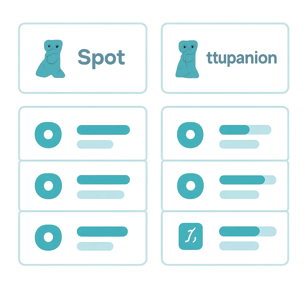 Spot vs Trupanion page mid-section image showing coverage review and policy comparison details