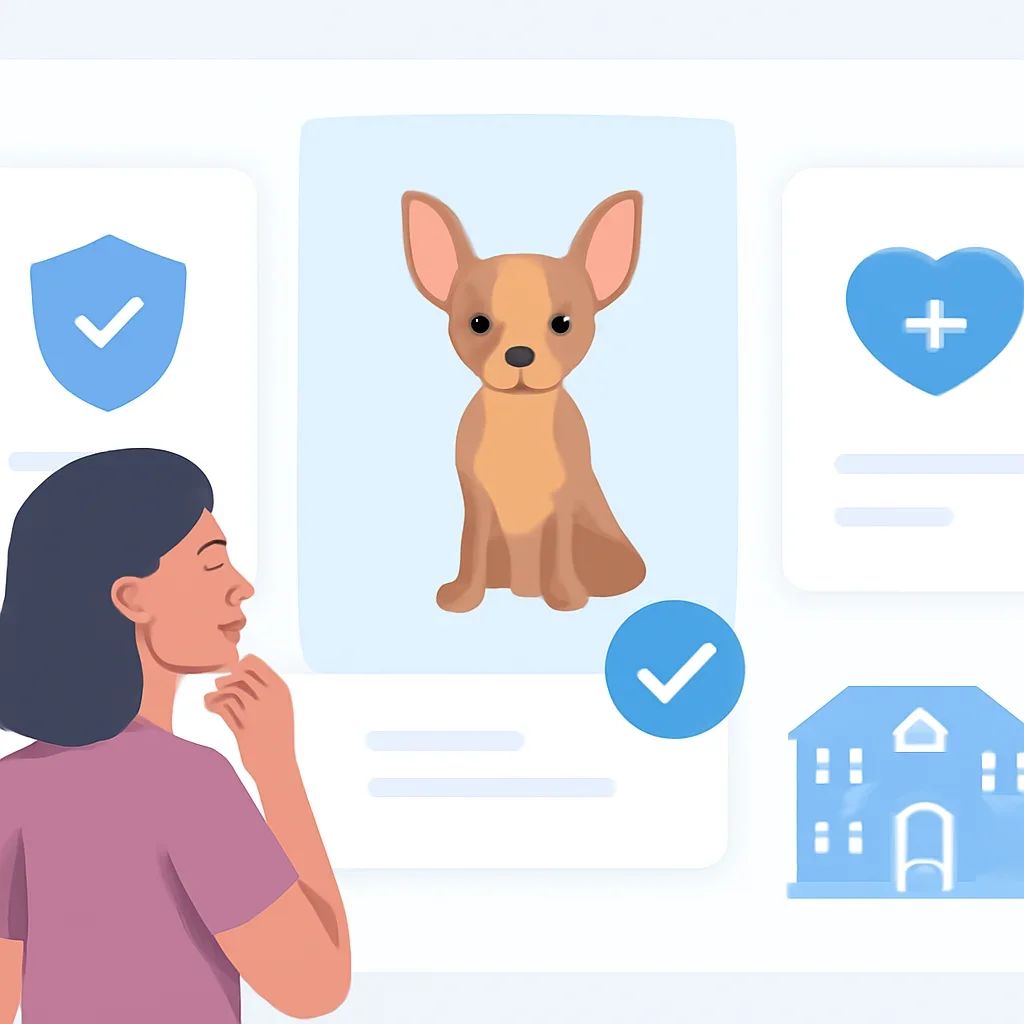 Chihuahua Dog Insurance page mid-section image showing coverage review and policy comparison details