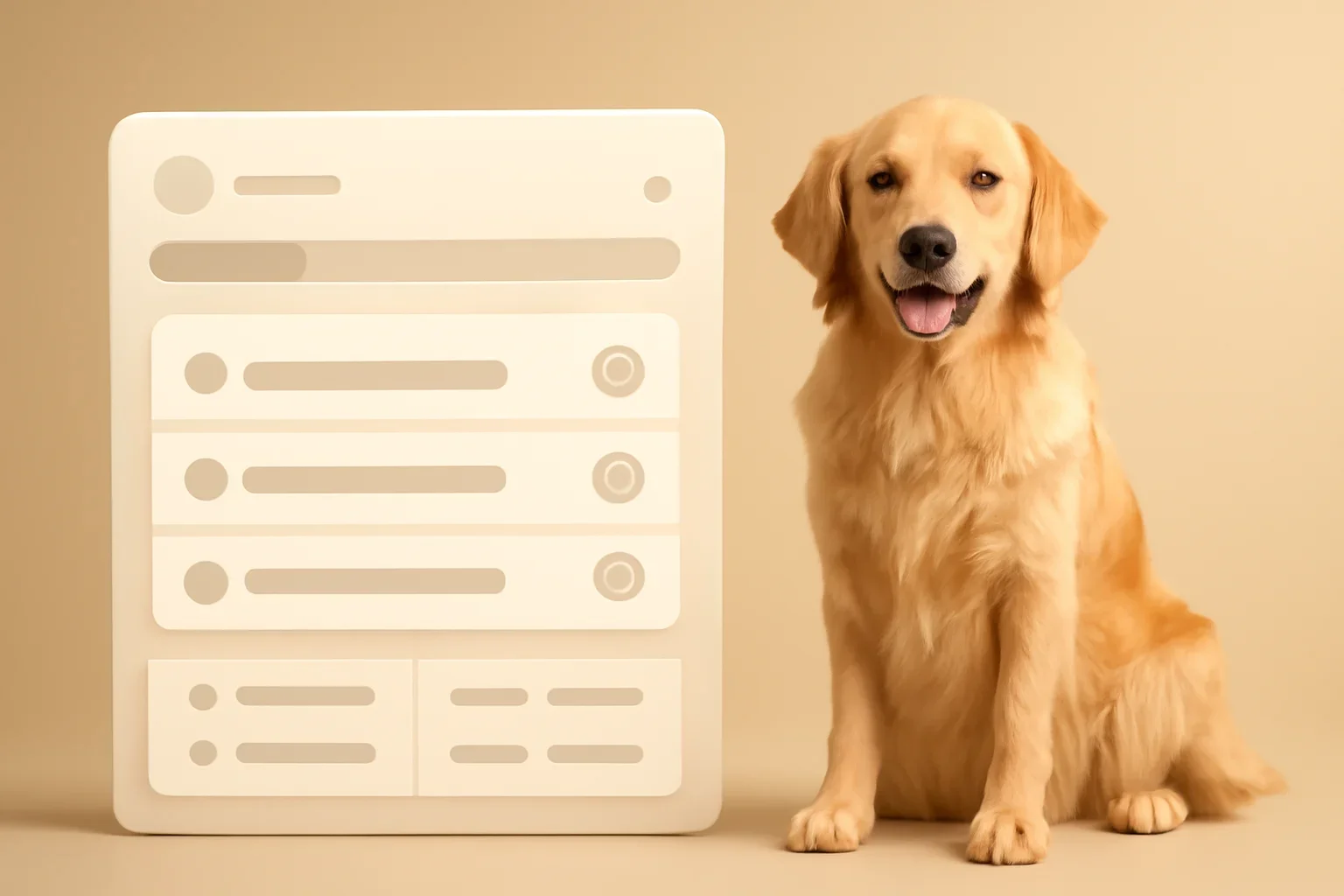 Golden Retriever Dog Insurance page hero image showing pet insurance planning and comparison guidance