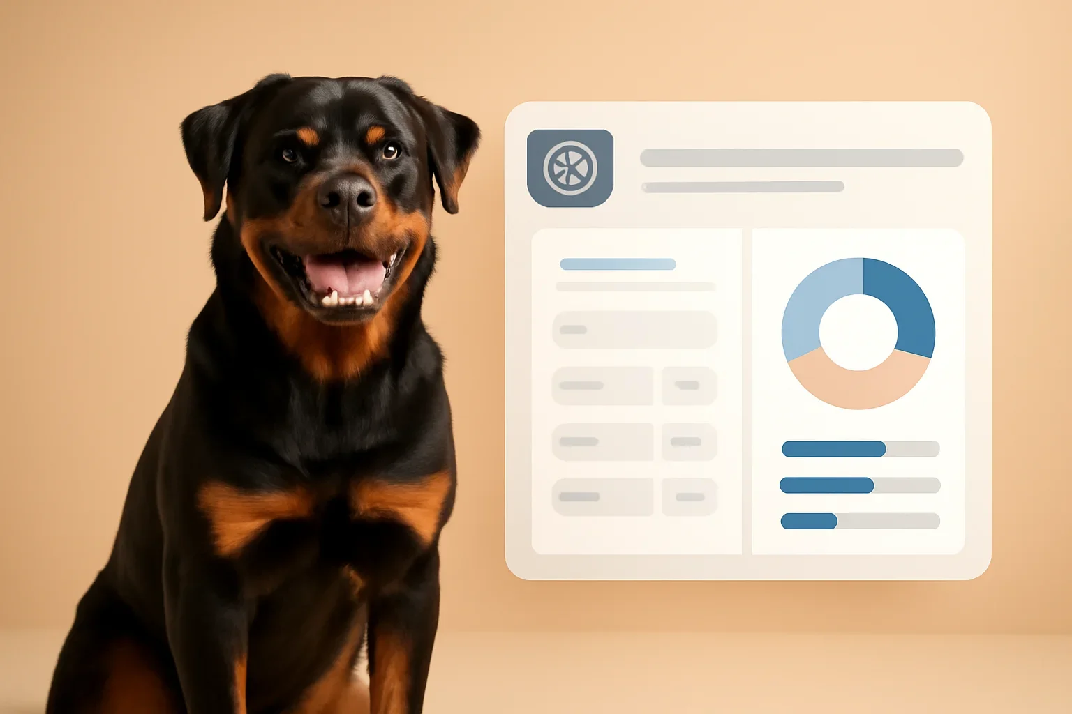 Rottweiler Dog Insurance page hero image showing pet insurance planning and comparison guidance