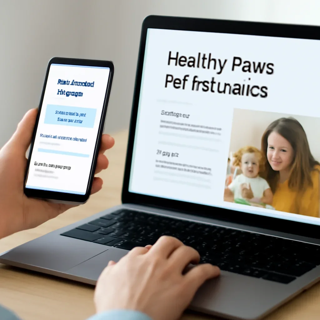 Healthy Paws Pet Insurance page call-to-action image showing a pet owner moving forward with quote comparison