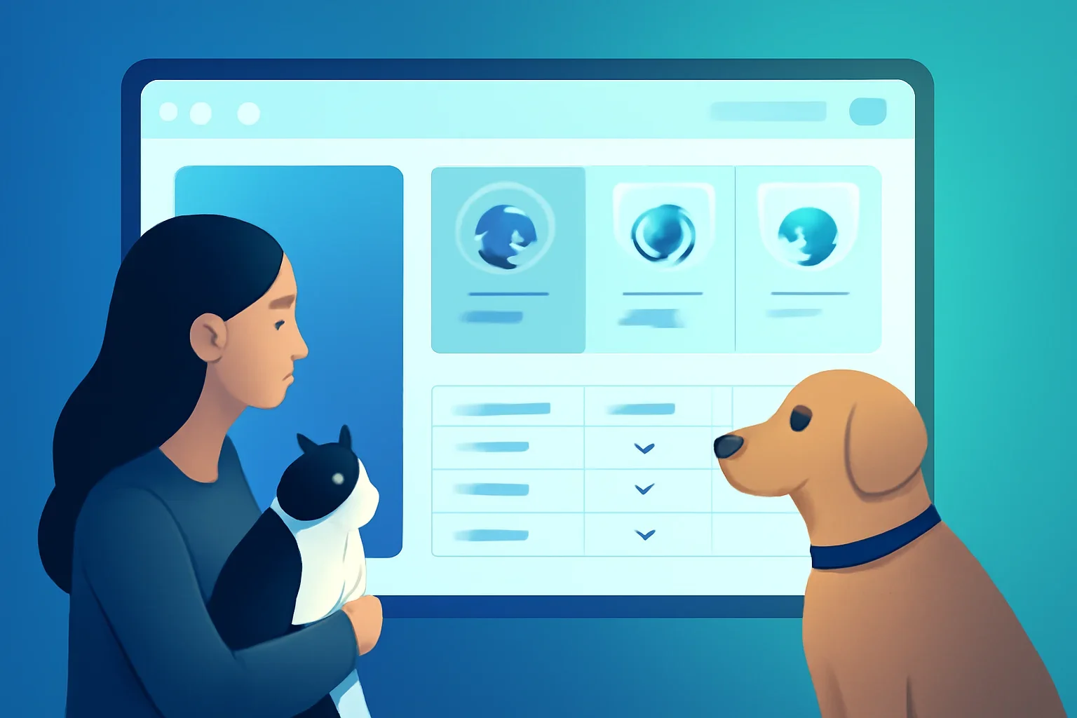 Rainwalk Pet Insurance page hero image showing pet insurance planning and comparison guidance