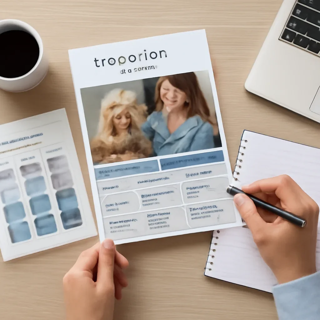 Trupanion Pet Insurance page mid-section image showing coverage review and policy comparison details