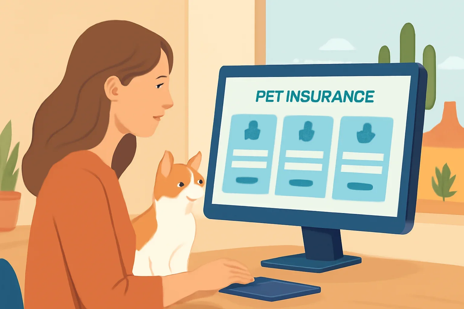 Arizona Pet Insurance page hero image showing pet insurance planning and comparison guidance
