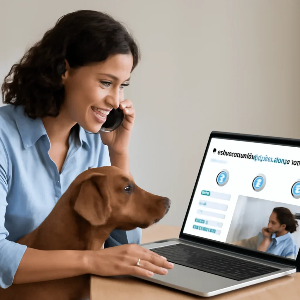 Connecticut Pet Insurance page call-to-action image showing a pet owner moving forward with quote comparison