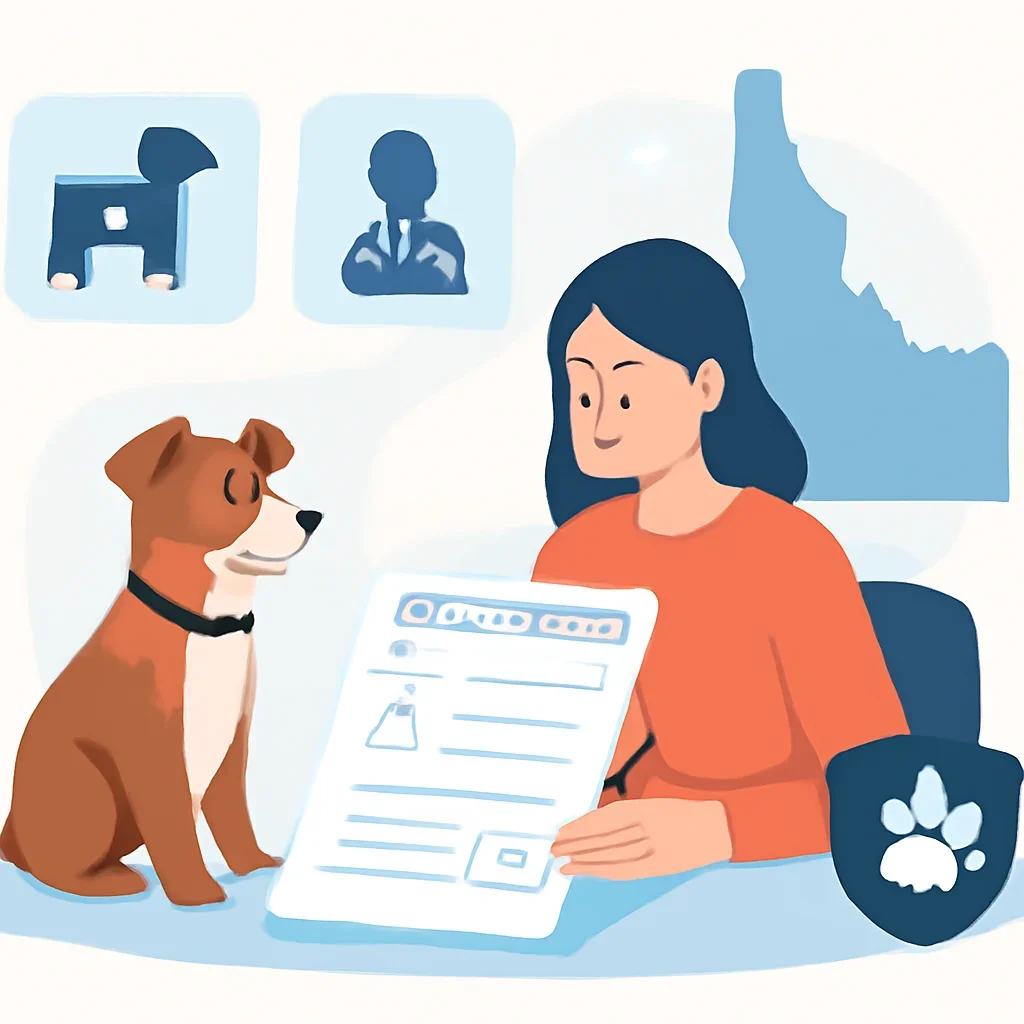 Idaho Pet Insurance page mid-section image showing coverage review and policy comparison details