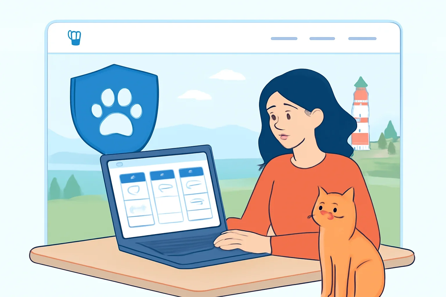 Maine Pet Insurance page hero image showing pet insurance planning and comparison guidance