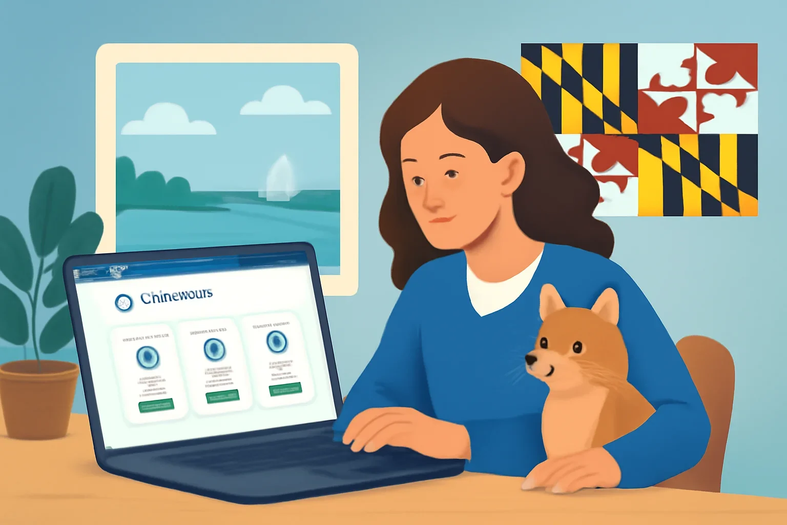 Maryland Pet Insurance page hero image showing pet insurance planning and comparison guidance
