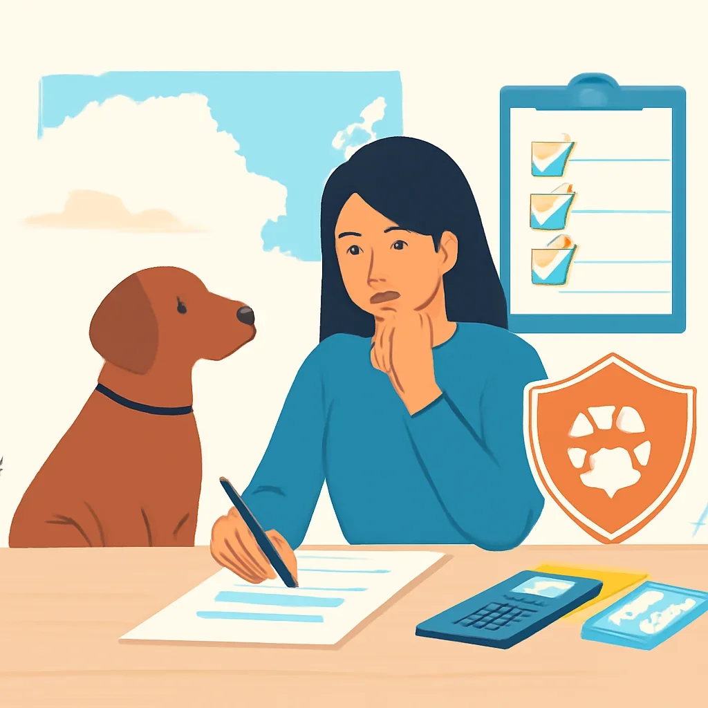 Maryland Pet Insurance page mid-section image showing coverage review and policy comparison details