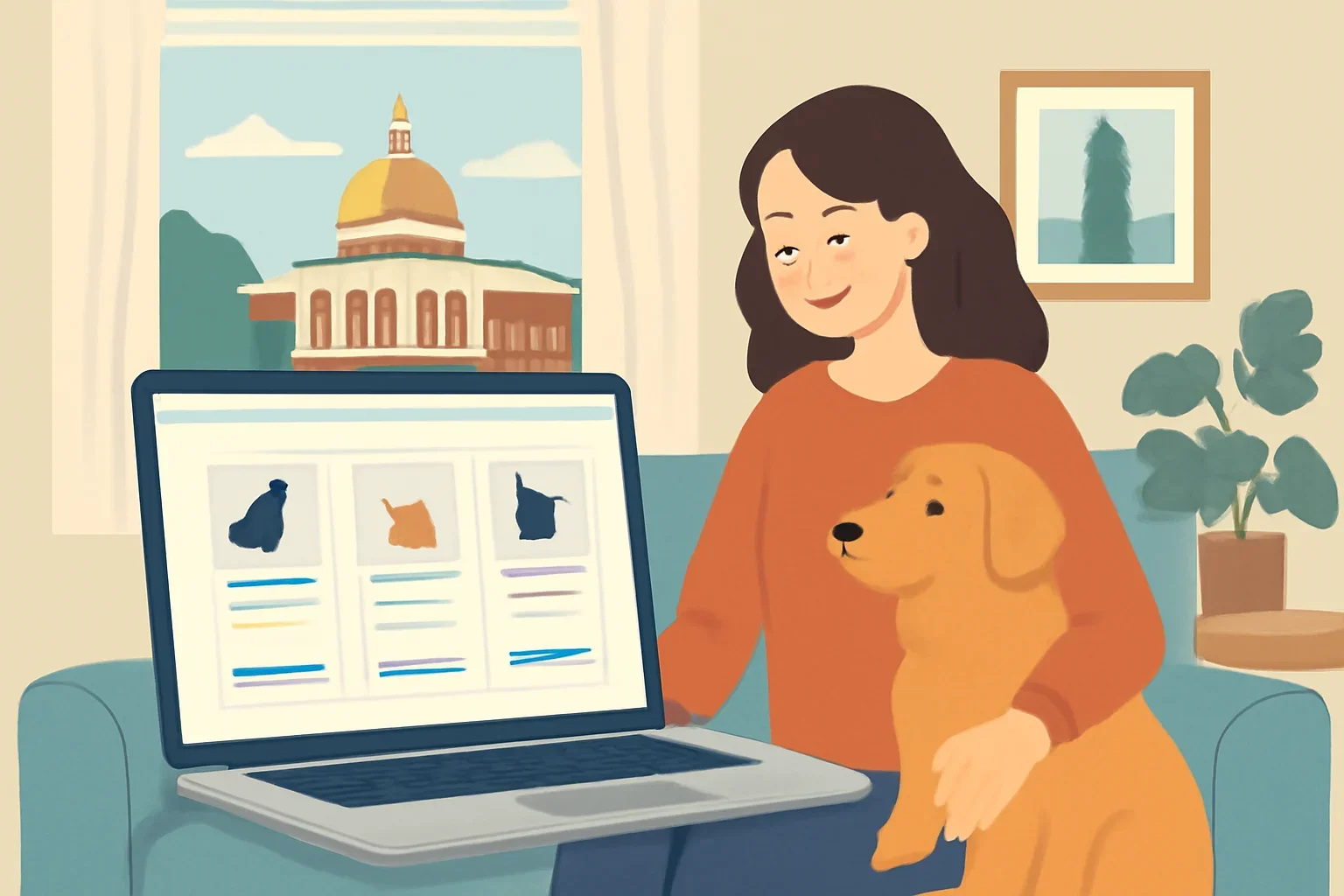 Massachusetts Pet Insurance page hero image showing pet insurance planning and comparison guidance