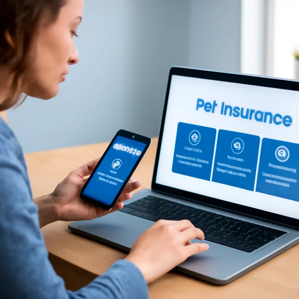 Missouri Pet Insurance page call-to-action image showing a pet owner moving forward with quote comparison