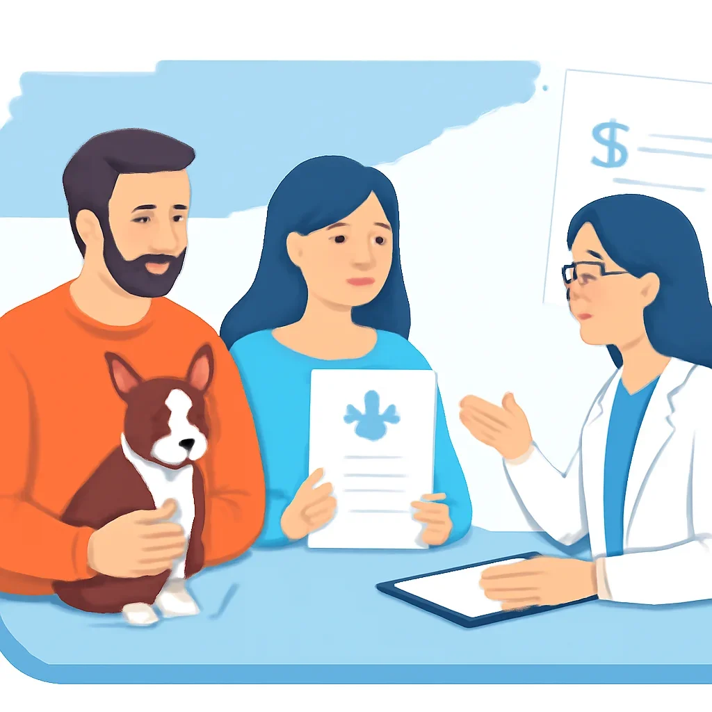 Tennessee Pet Insurance page mid-section image showing coverage review and policy comparison details