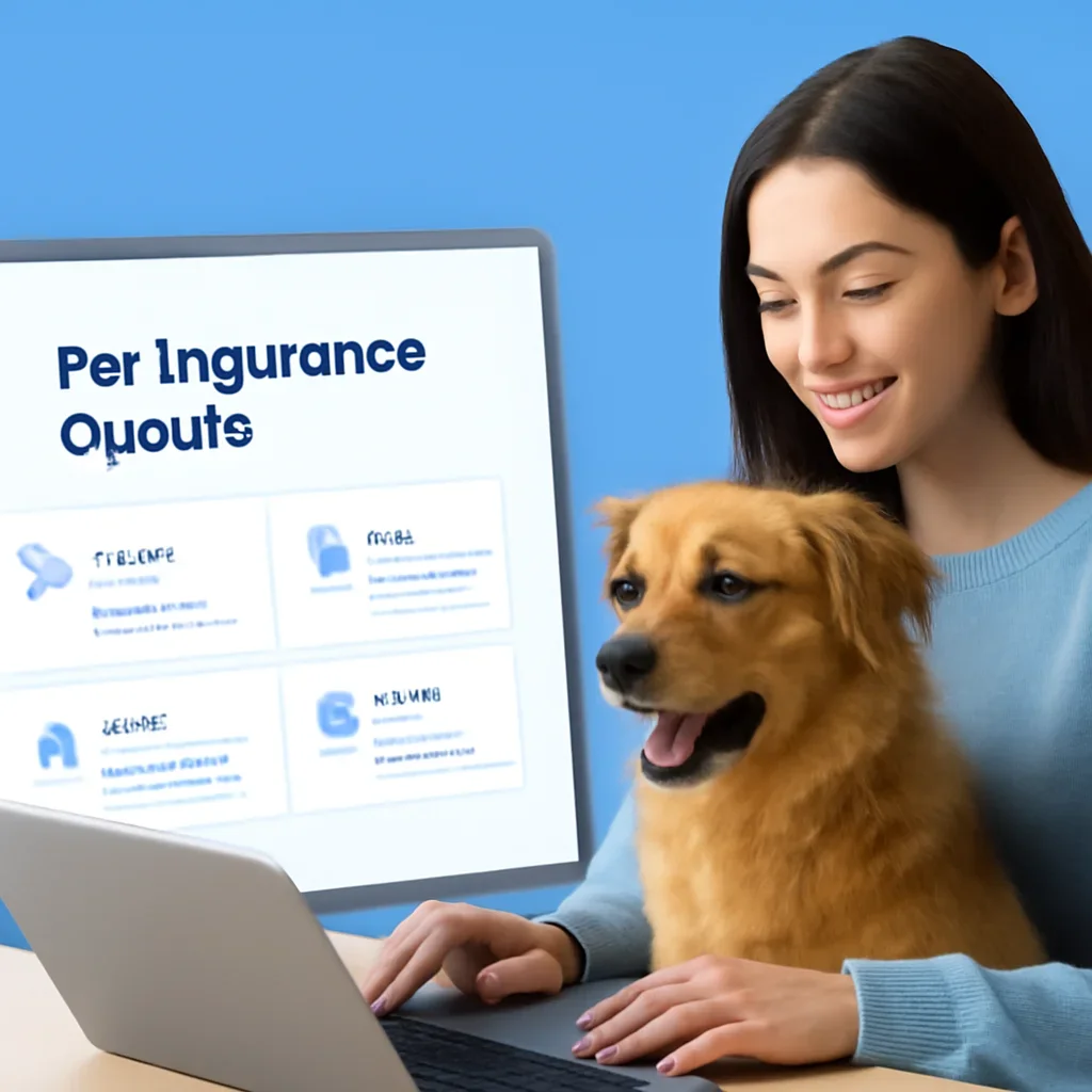Pet Insurance Quotes page call-to-action image showing a pet owner moving forward with quote comparison