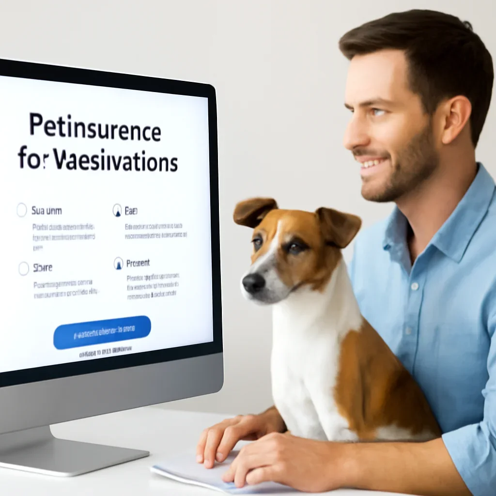 Pet Insurance for Vaccinations page call-to-action image showing a pet owner moving forward with quote comparison