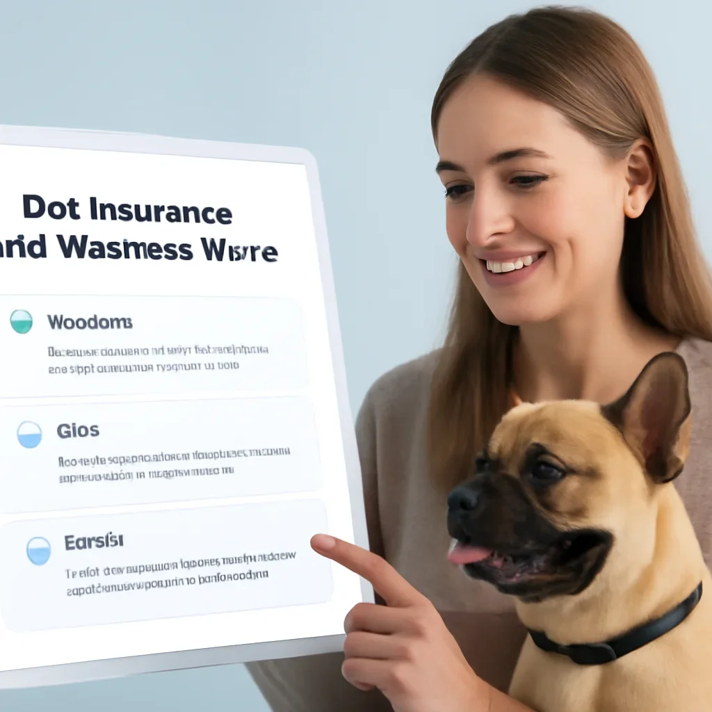 Pet Insurance and Wellness Plans page call-to-action image showing a pet owner moving forward with quote comparison