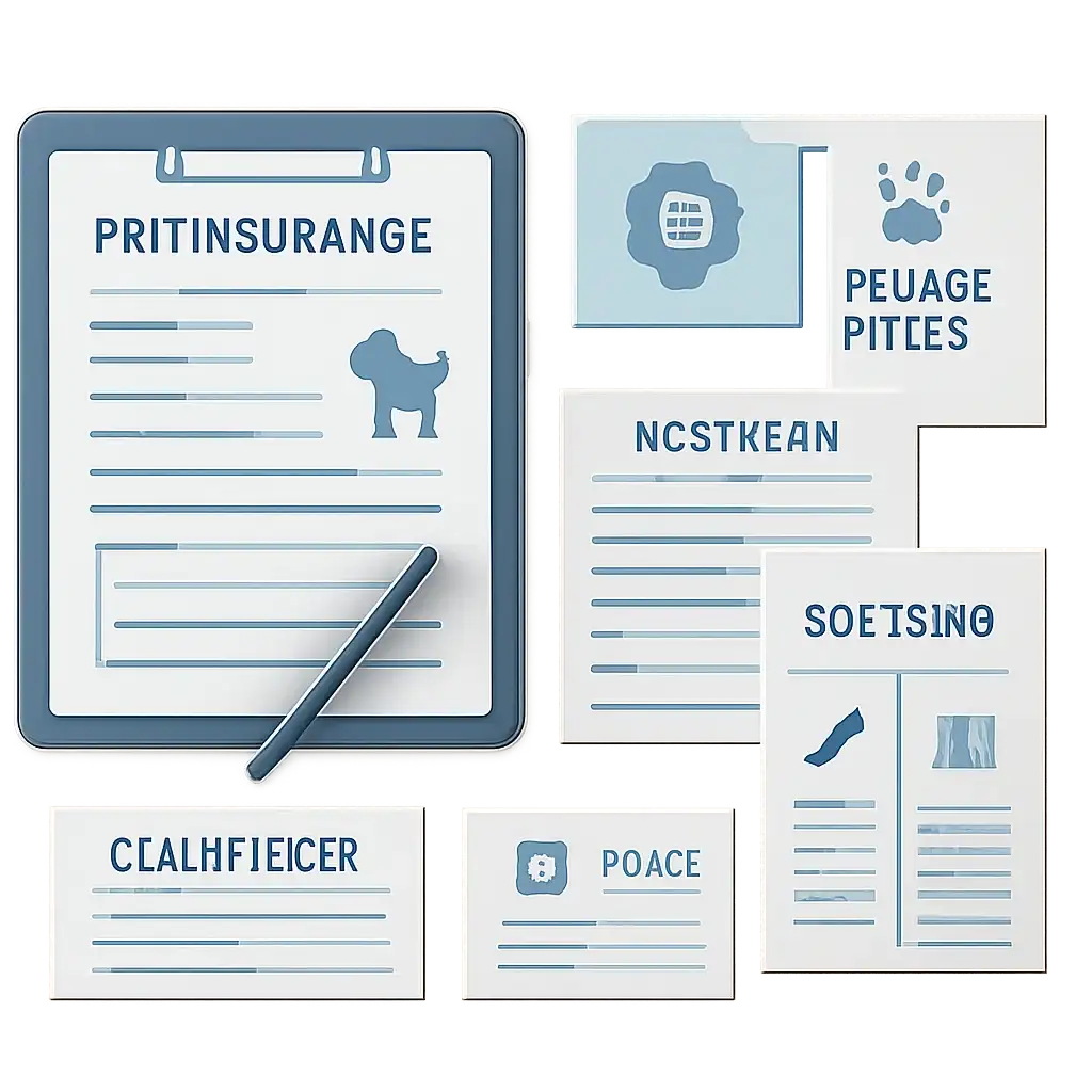 Pet Insurance and Wellness Plans page mid-section image showing coverage review and policy comparison details