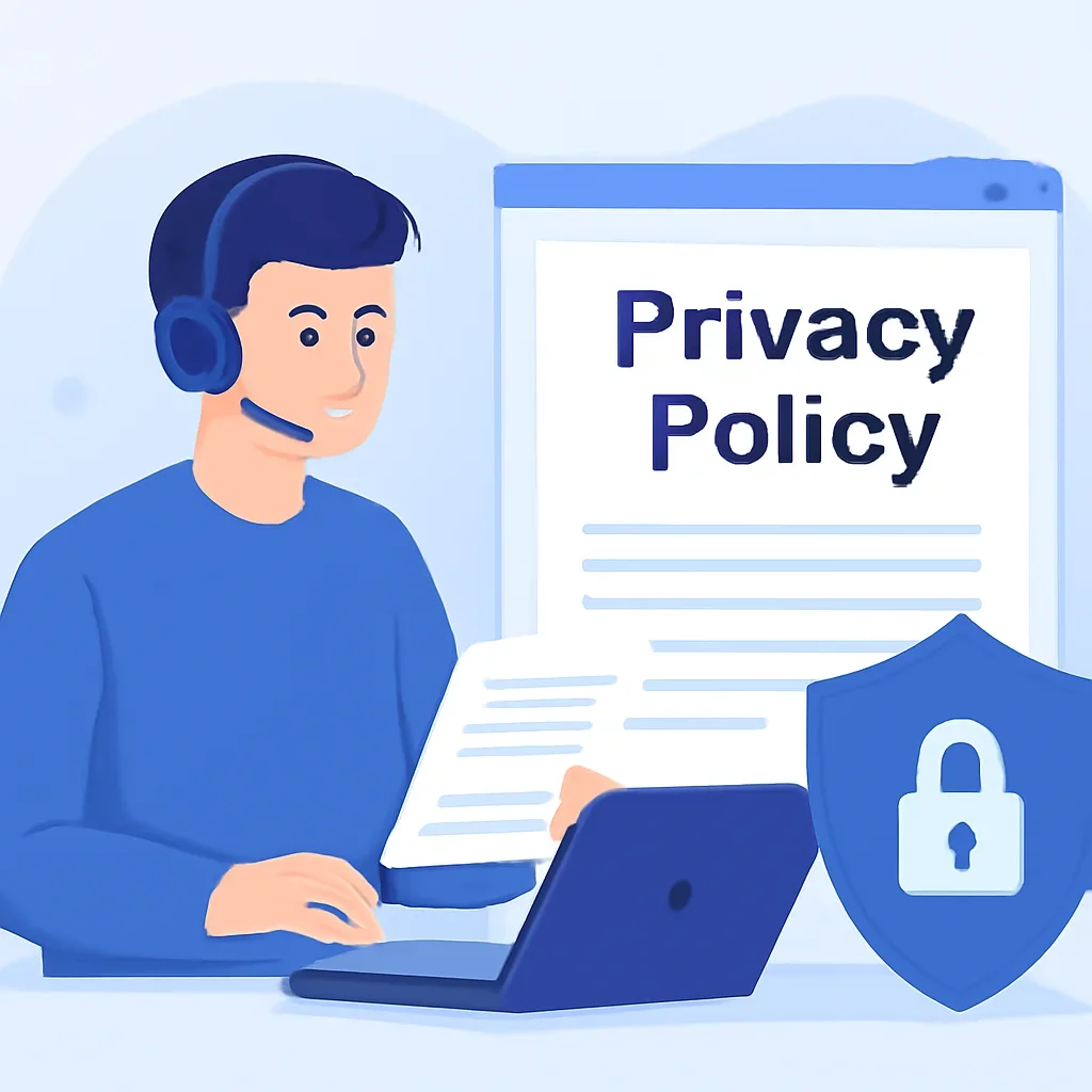 Privacy Policy page call-to-action image showing a pet owner moving forward with quote comparison