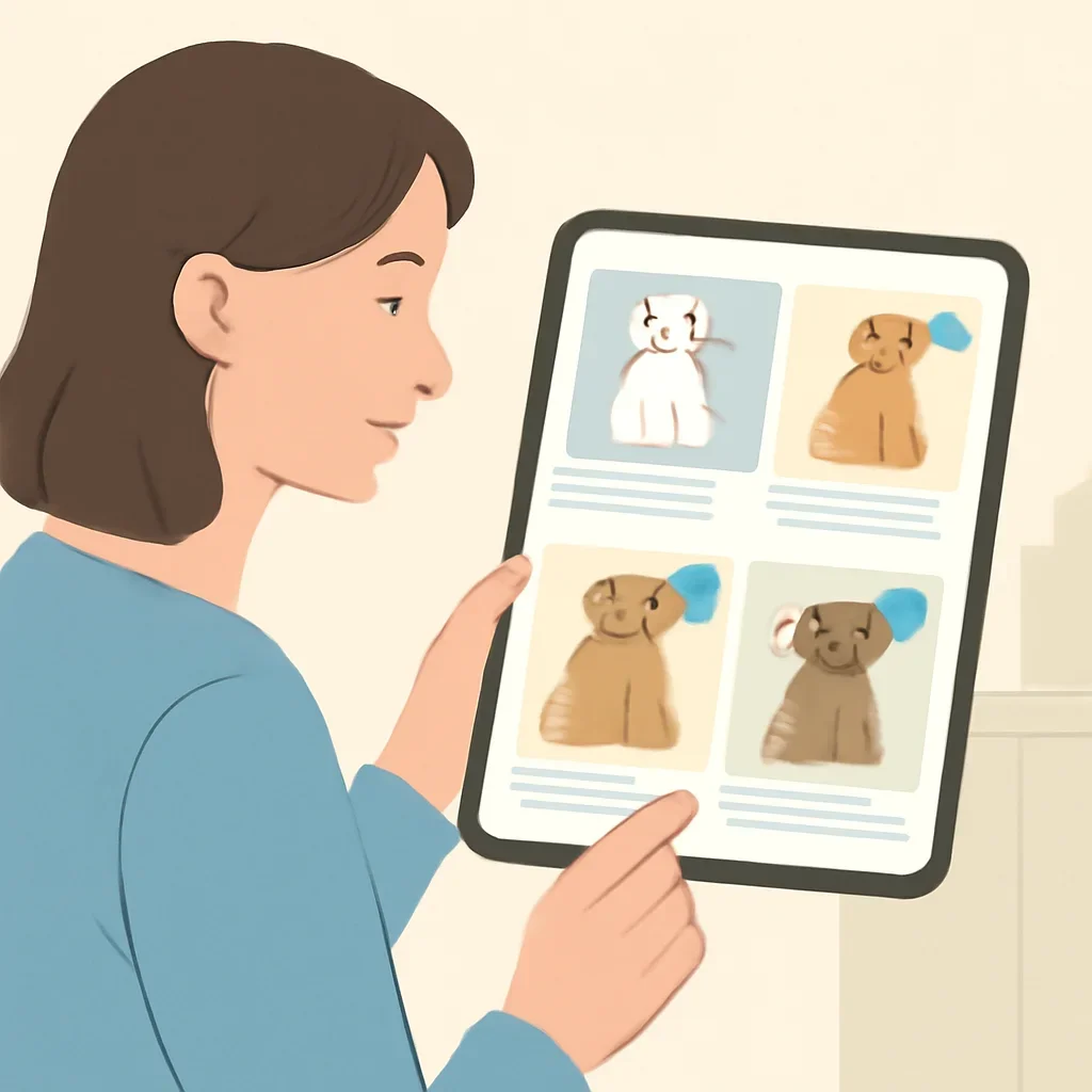 Senior Pet Insurance page mid-section image showing coverage review and policy comparison details