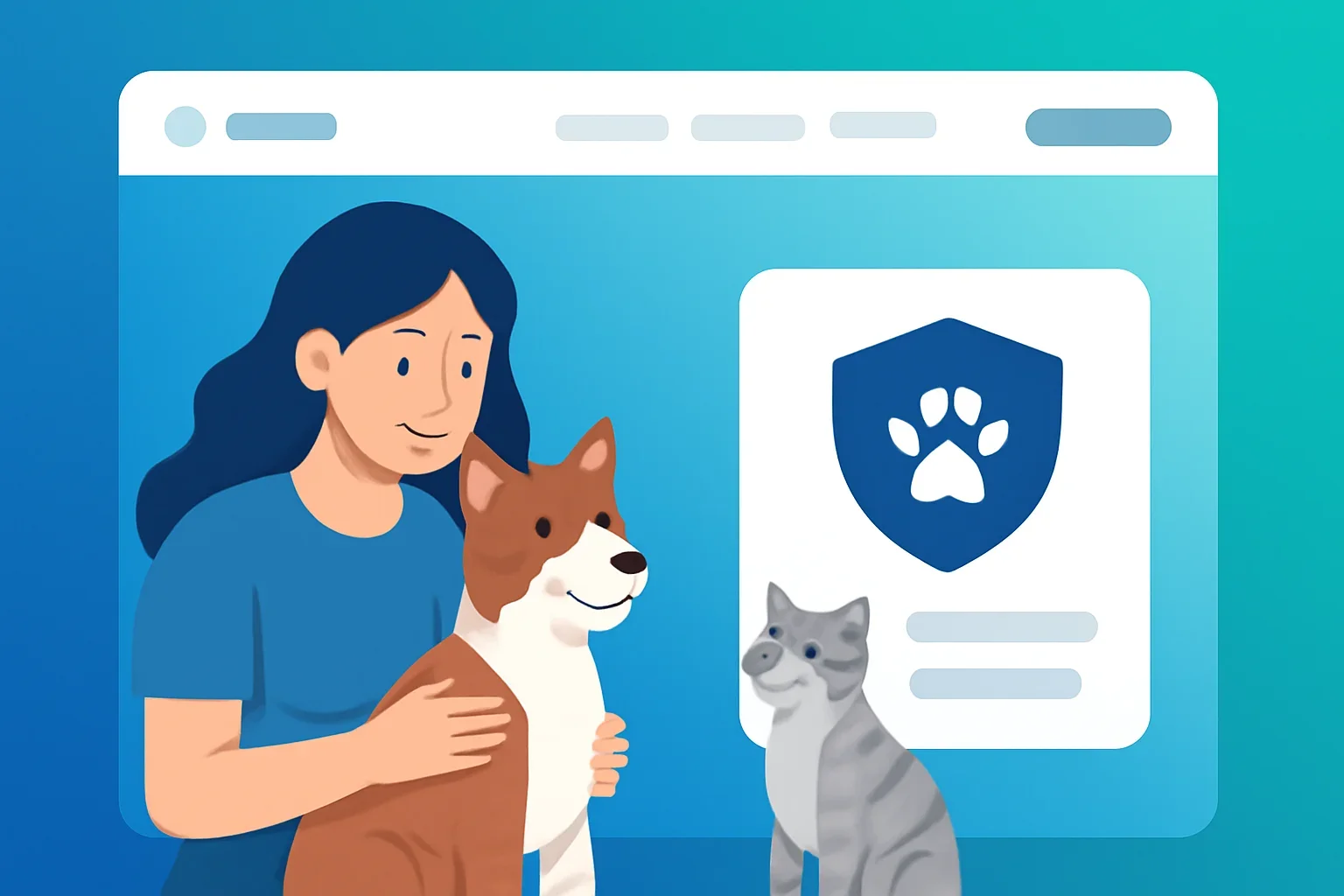 Solutions page hero image showing pet insurance planning and comparison guidance