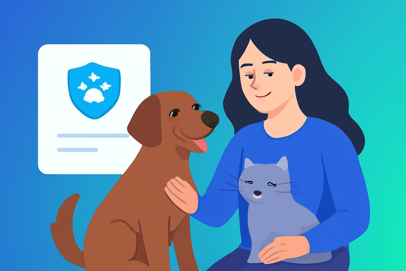 Support page hero image showing pet insurance planning and comparison guidance