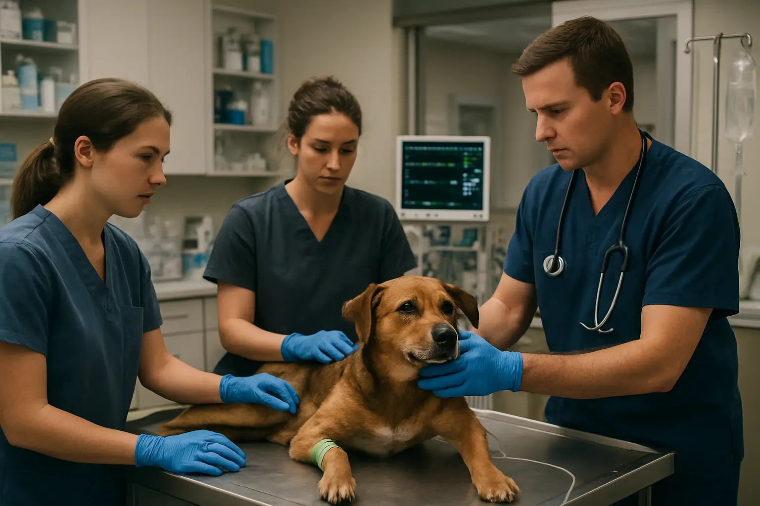 Emergency veterinary hospital team providing urgent pet care in the United States