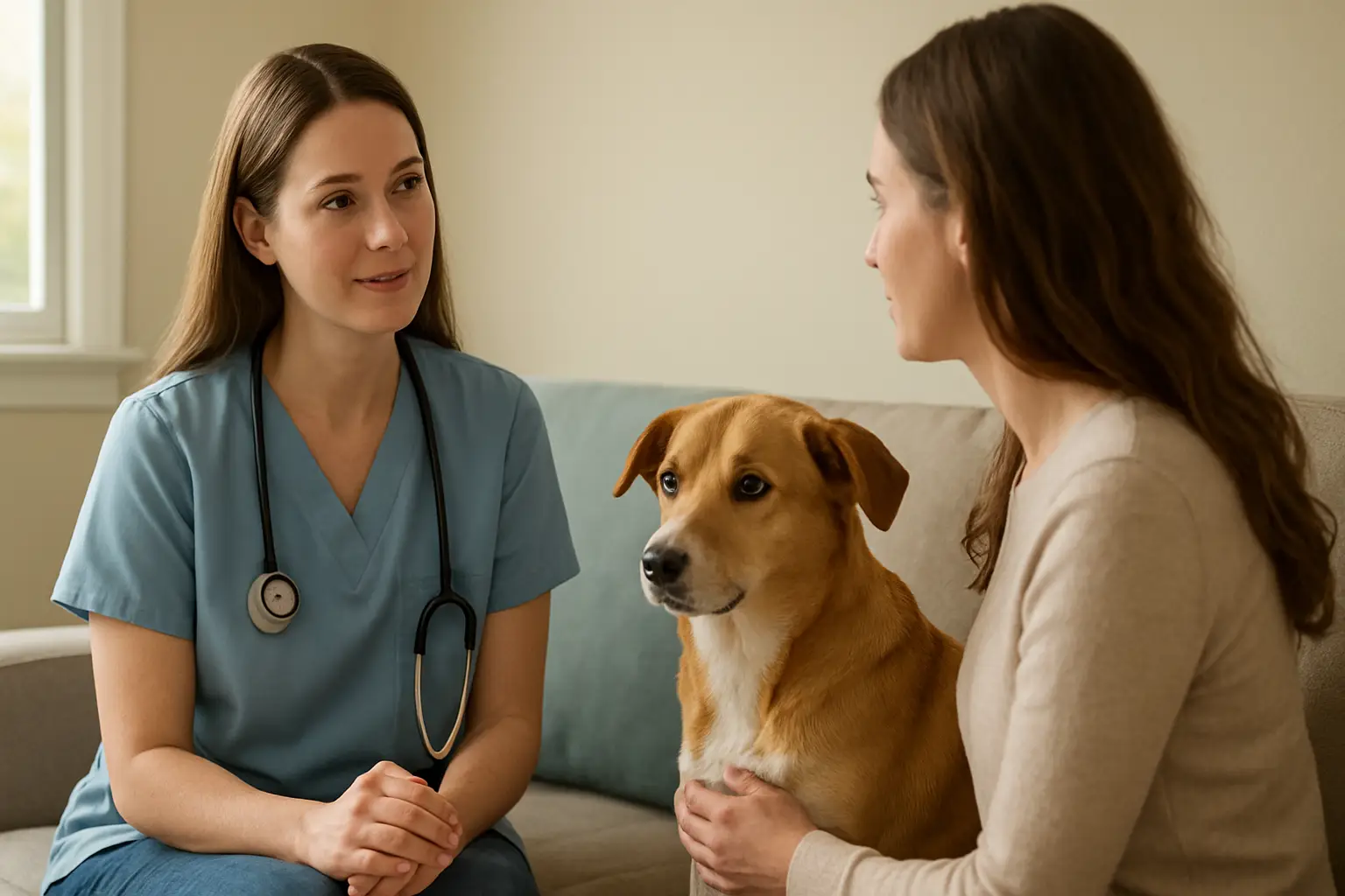 Veterinary behavior consultation for a dog with anxiety